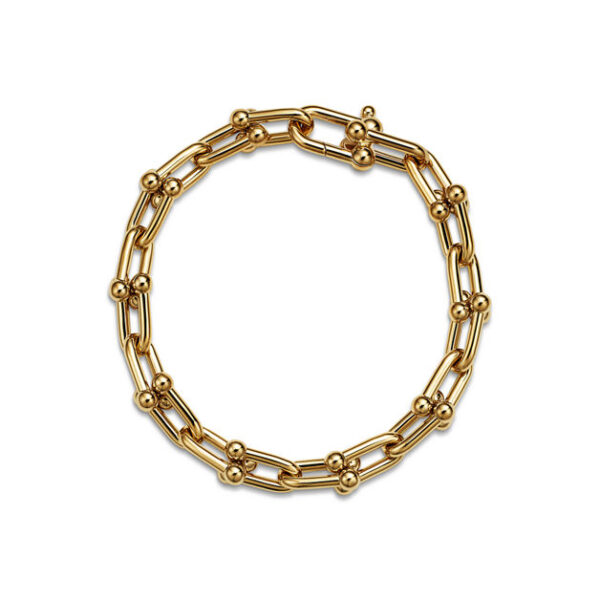 TIFFINY- HardWear Medium Link Bracelet in Yellow Gold