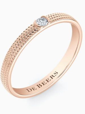 DEBEERS- Talisman Azulea small band in rose gold